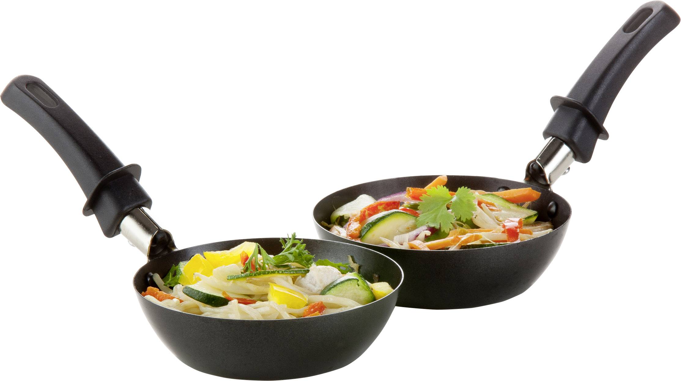 DOMO DO8710W Wok 6 Pfännchen Schwarz