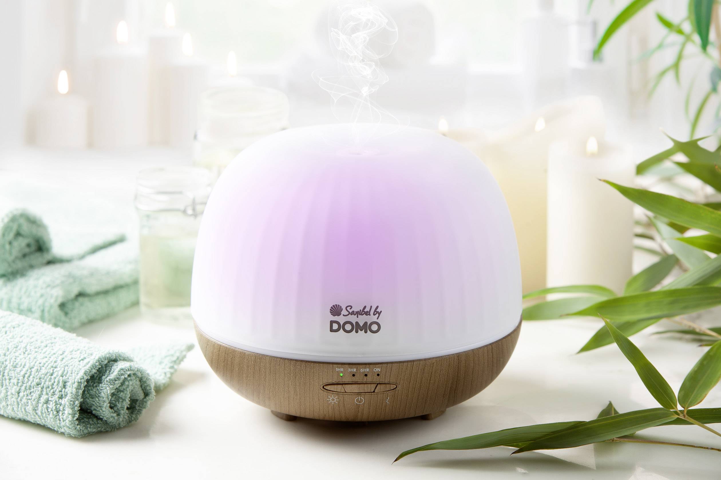 DOMO DO9216AV Ultraschall-Luftbefeuchter 1 St. Weiß, Holz