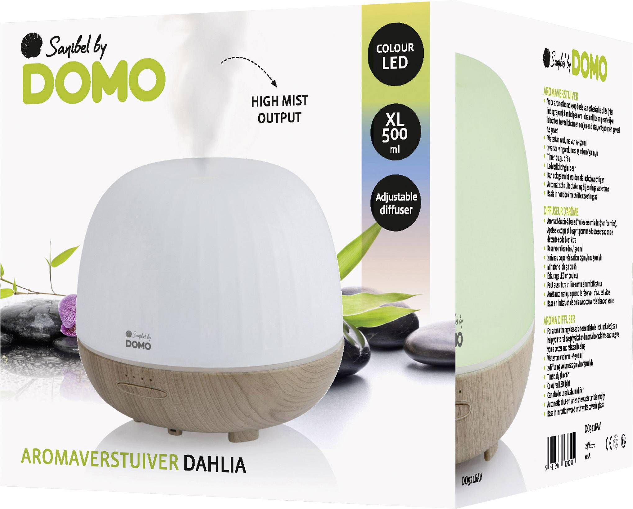 DOMO DO9216AV Ultraschall-Luftbefeuchter 1 St. Weiß, Holz