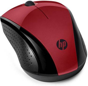 HP 220 Maus Funk Optisch Rot 3 Tasten 1300 dpi Integriertes Scrollrad