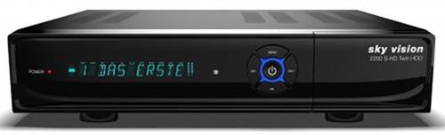 Sky Vision 2200 HD-SAT-Receiver Aufnahmefunktion, Einkabeltauglich, LAN-fähig, mit Festplatte, Twin