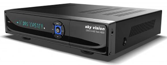 Sky Vision 2200 HD-SAT-Receiver Aufnahmefunktion, Einkabeltauglich, LAN-fähig, mit Festplatte, Twin Tuner Anzahl Tuner: 2