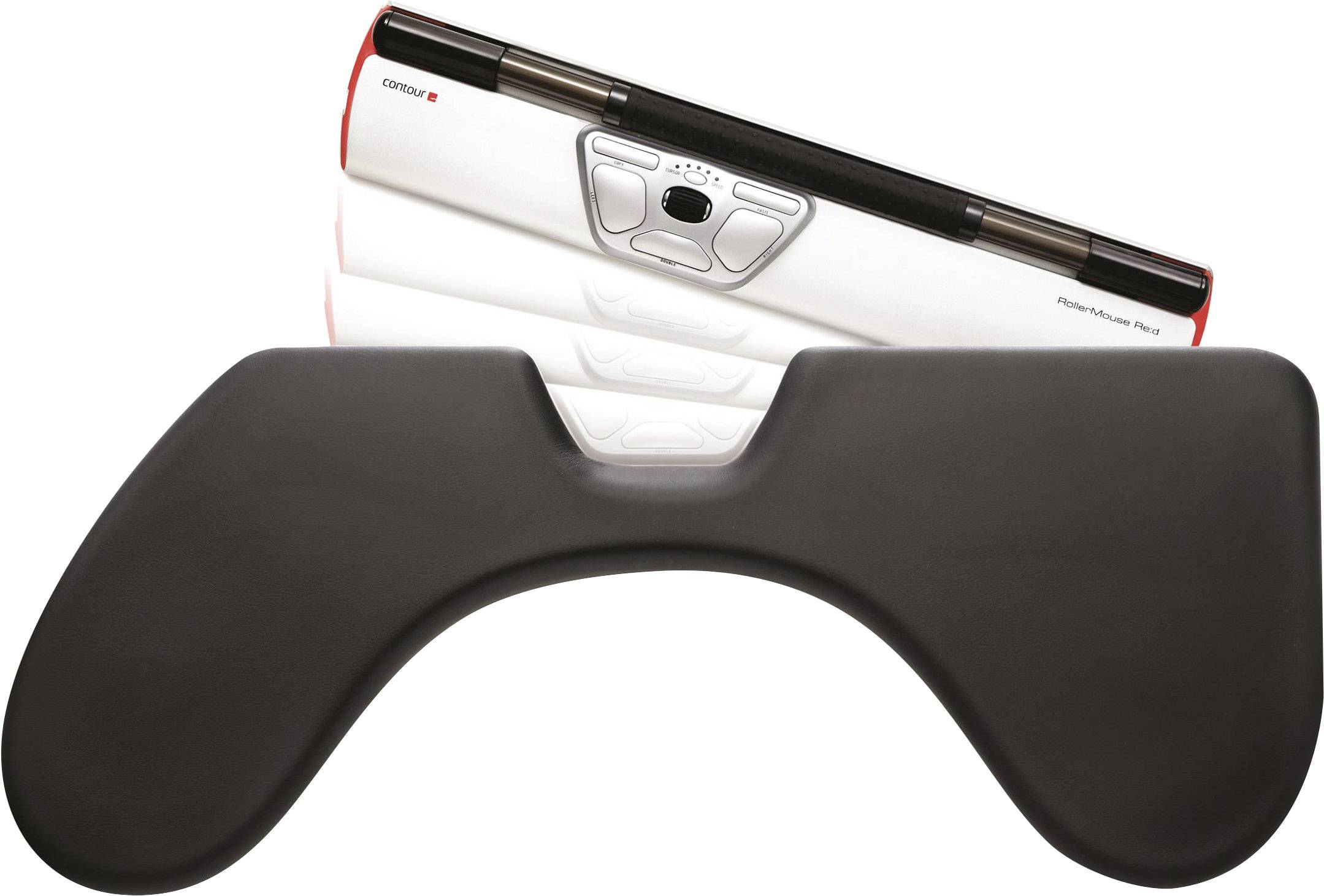 Contour Design RollerMouse Red Max Ergonomische Maus USB Schwarz 7 Tasten 600 dpi, 800 dpi, 1000 dpi, 1200 dpi, 1400 dpi, 1600 dpi, 1800 dpi, 2000