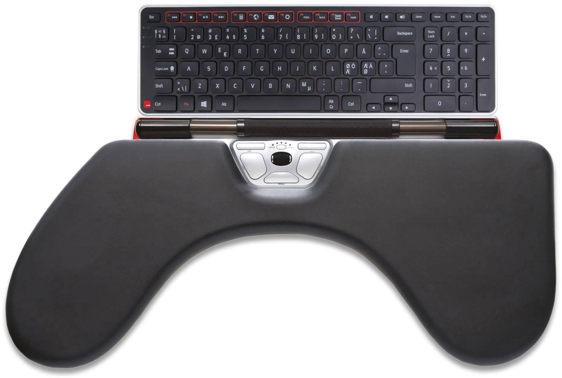 Contour Design RollerMouse Red Max Ergonomische Maus USB Schwarz 7 Tasten 600 dpi, 800 dpi, 1000 dpi, 1200 dpi, 1400 dpi, 1600 dpi, 1800 dpi, 2000