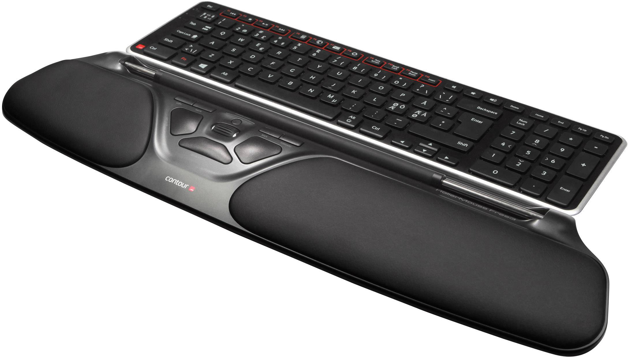 Contour Design RollerMouse Free 3 Ergonomische Maus USB Schwarz 9 Tasten 600 dpi, 800 dpi, 1000 dpi, 1200 dpi, 1400 dpi, 1600 dpi, 1800 dpi, 2000