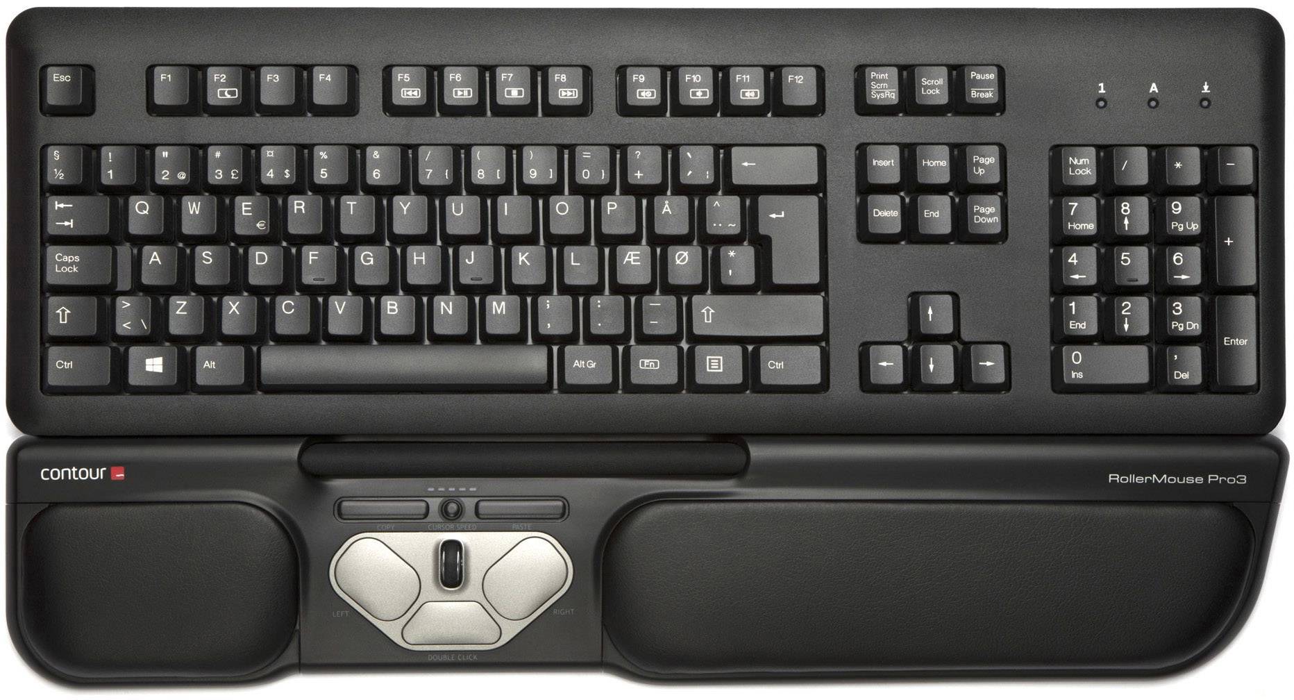 Contour Design RollerMouse Pro3 Ergonomische Maus USB Schwarz 8 Tasten 600 dpi, 800 dpi, 1000 dpi, 1200 dpi, 1400 dpi, 1600 dpi, 1800 dpi, 2000 dp