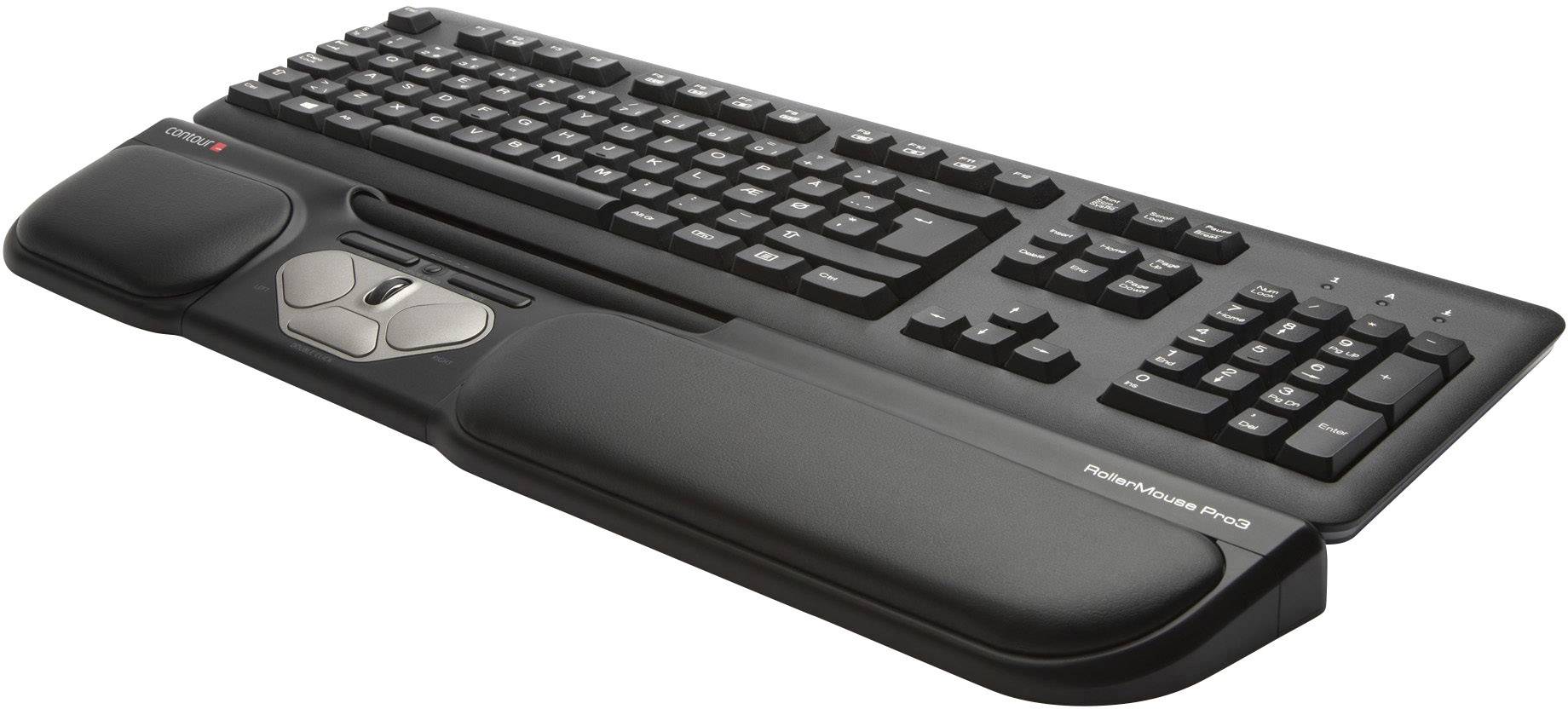 Contour Design RollerMouse Pro3 Ergonomische Maus USB Schwarz 8 Tasten 600 dpi, 800 dpi, 1000 dpi, 1200 dpi, 1400 dpi, 1600 dpi, 1800 dpi, 2000 dp