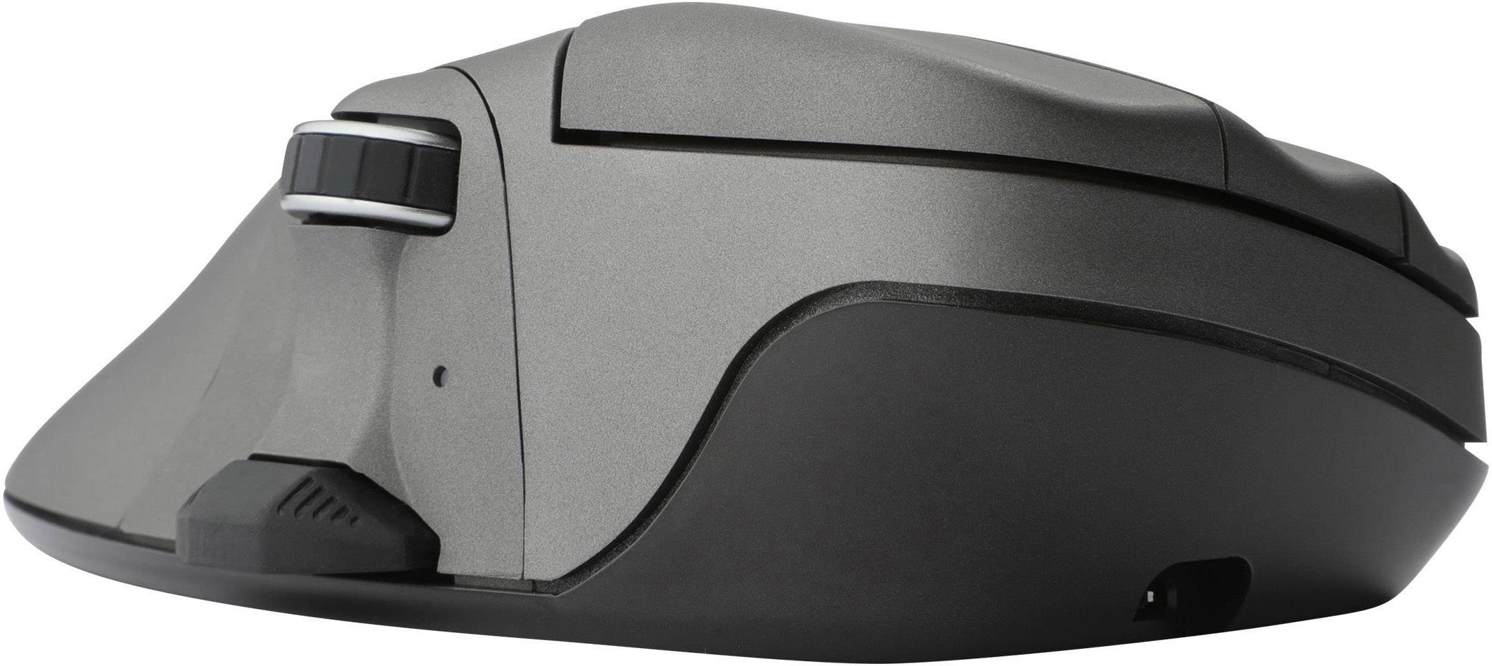 Contour Design Mouse M Ergonomische Maus Funk Optisch Grau 5 Tasten 2800 dpi Ergonomisch