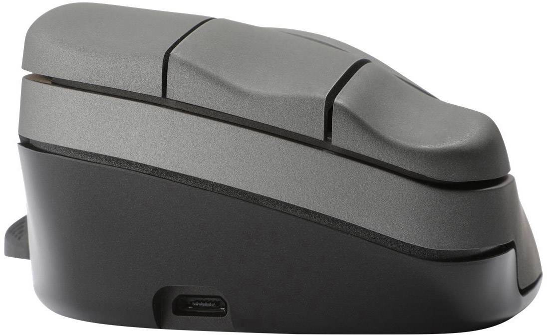 Contour Design Mouse M Ergonomische Maus Funk Optisch Grau 5 Tasten 2800 dpi Ergonomisch
