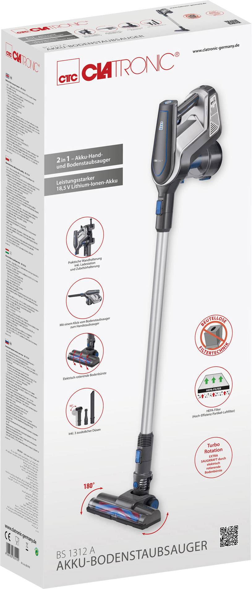 Clatronic BS 1312A Staubsauger ohne Beutel