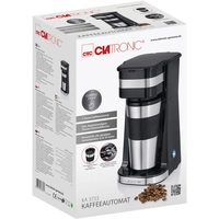 Clatronic KA 3733 Kaffeemaschine Edelstahl, Schwarz Fassungsvermögen Tassen=1 Clatronic KA 3733 Kaffeemaschine Edelstahl, Schwarz Fassungsvermögen Tassen=1