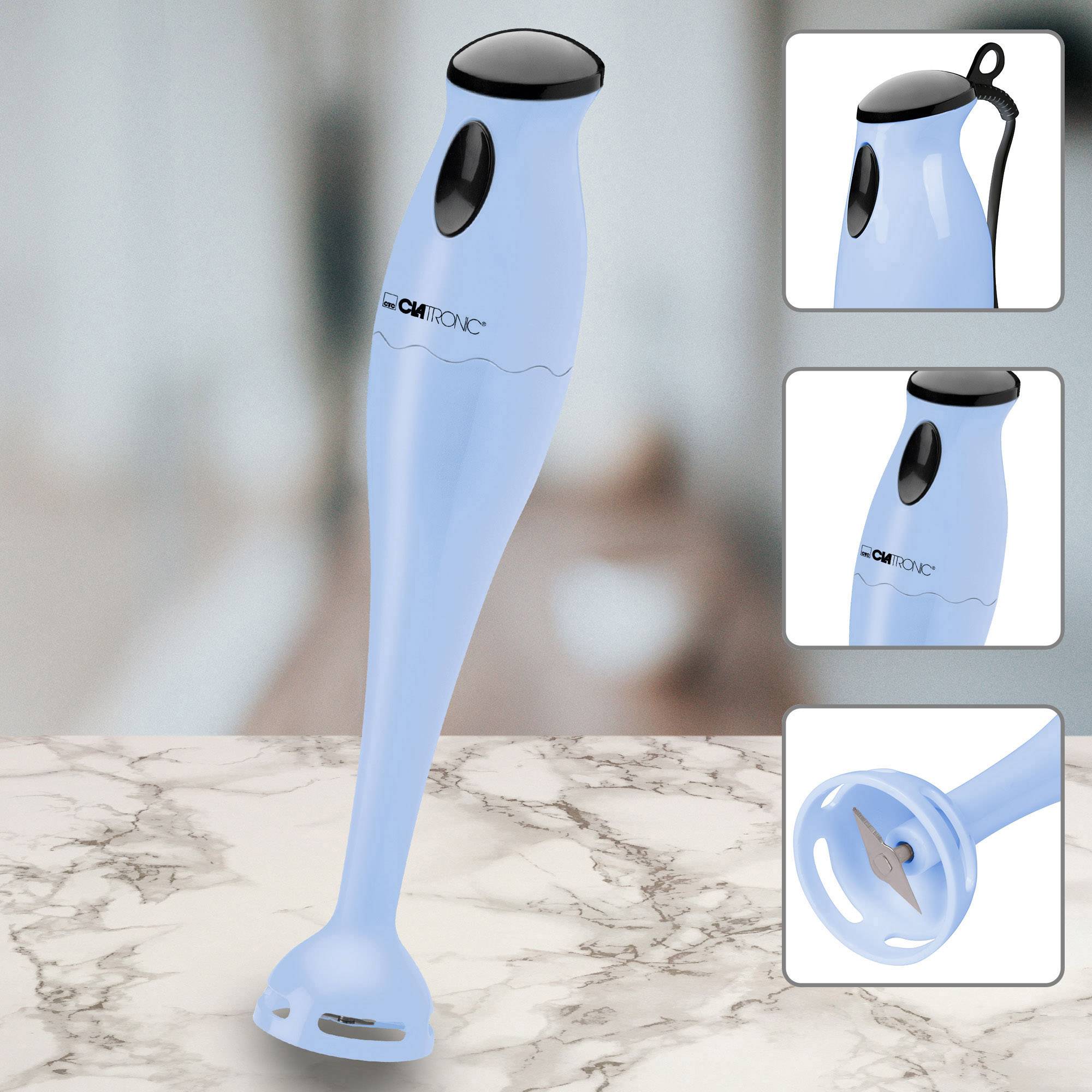 Clatronic SM 3577 Stabmixer 180W mit Mixbecher Hellblau