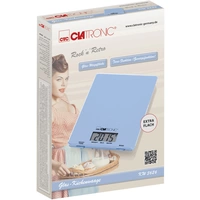 Clatronic KW 3626 LCD Küchenwaage digital Wägebereich (max.)=5kg Hellblau 220 x 150 x 16 Clatronic KW 3626 LCD Küchenwaage digital Wägebereich (max.)=5kg Hellblau 220 x 150 x 16