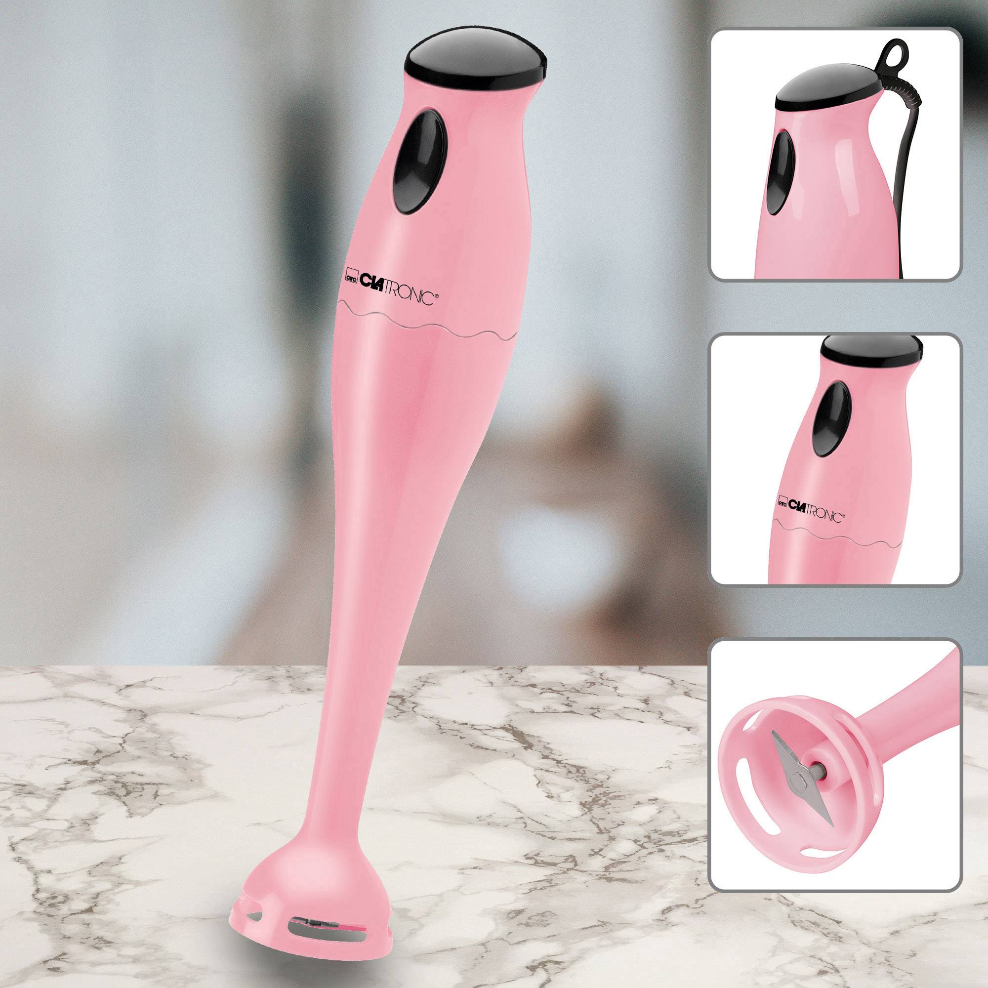 Clatronic SM 3577 Stabmixer 180 W mit Mixbecher Pink