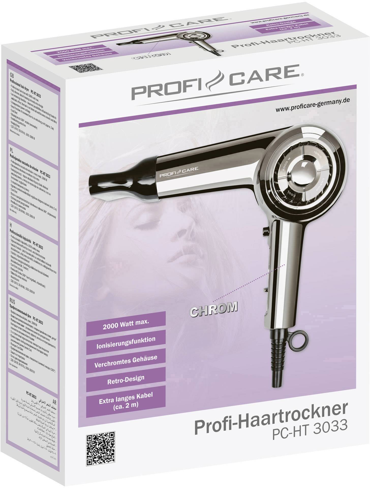 Profi-Care PC-HT 3033  Haartrockner Chrom