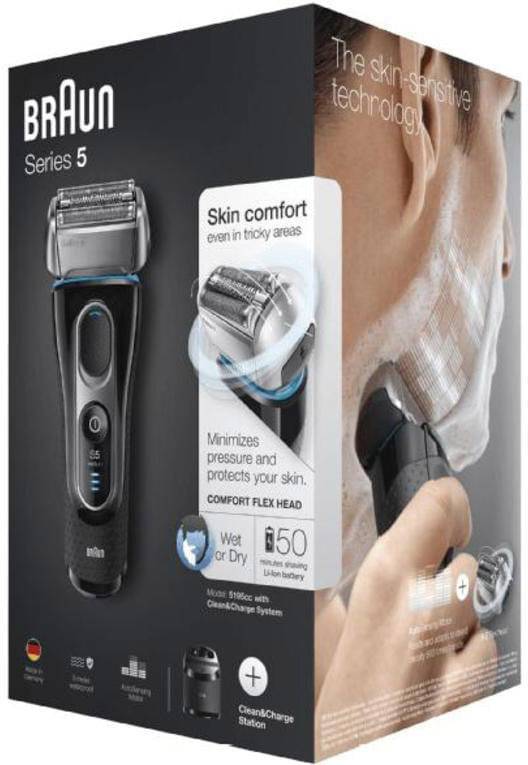 Braun Series 5 - 5195cc Folienrasierer Schwarz, Silber