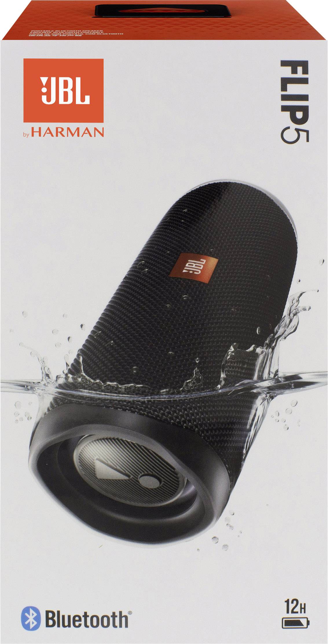 JBL FLIP5 Bluetooth® Lautsprecher Wasserfest Schwarz