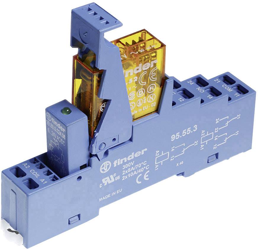 Finder 49.72.8.230.0060 Relaisbaustein Nennspannung: 230 V/AC 2 Wechsler 1St.