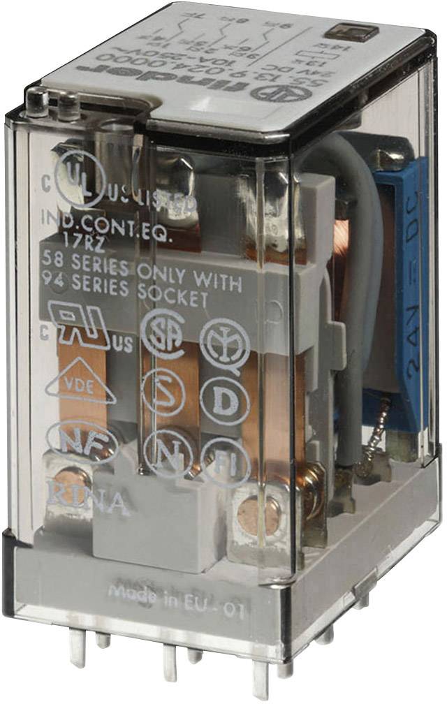 Finder 55.13.8.230.0000 Steckrelais 230 V/AC 10A 3 Wechsler 1St.