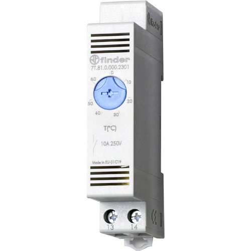 Finder Schaltschrankheizungs-Thermostat 7T.81.0.000.2301 250 V/AC 1 Schließer (L x B x H) 88.8 x 17.5 x 47.8mm 1St.