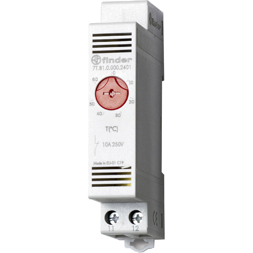 Finder Schaltschrankheizungs-Thermostat 7T.81.0.000.2401 250 V/AC 1 Öffner (L x B x H) 88.8 x 17.5
