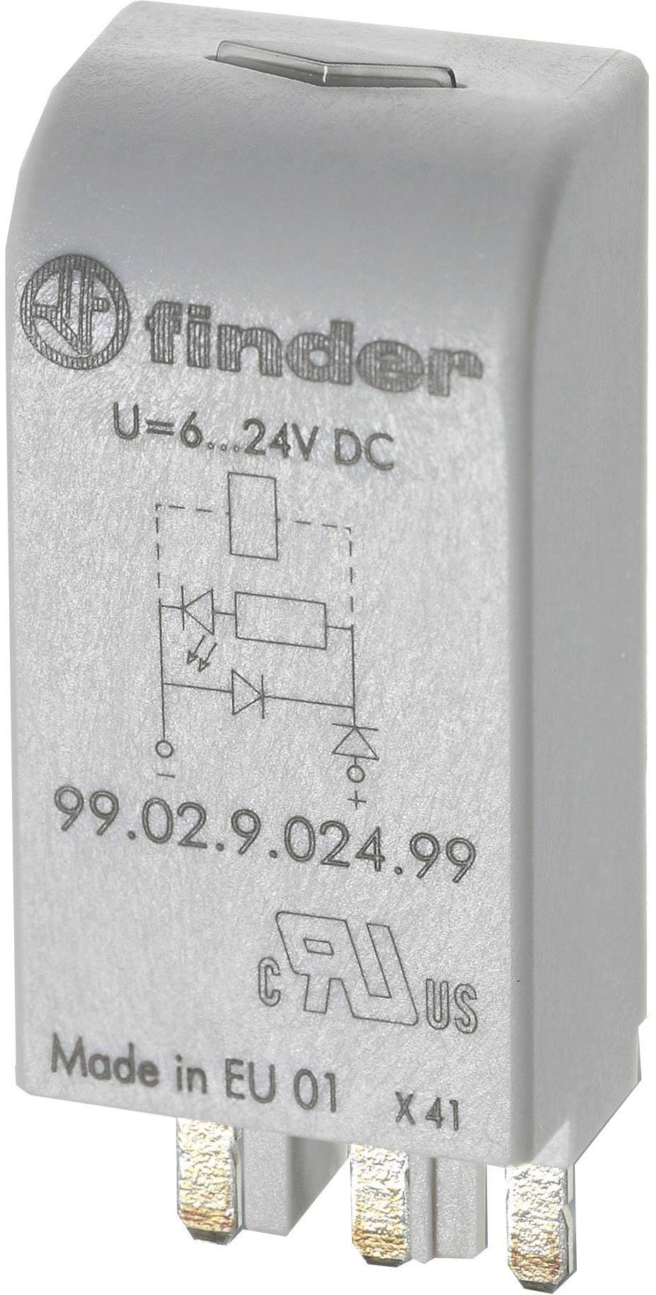 Finder Steckmodul mit EMV-Entstörbeschaltung, mit RC-Glied 99.02.0.024.09 Passend für Modell (Relais): 96.04, Finder 96.02 Bulk