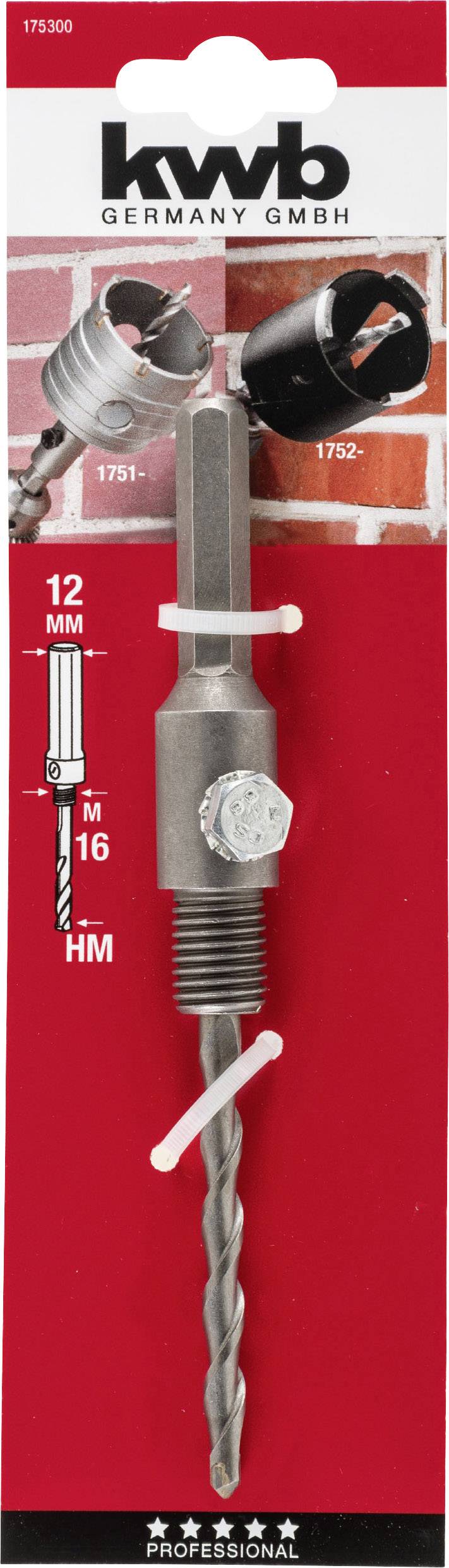 Kwb 175300 Aufnahmeschaft für Hohlbohrkrone 1St.