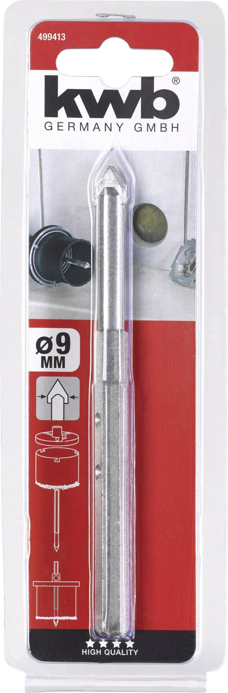 Kwb 9mm SB 499413 Zentrierbohrer 9mm