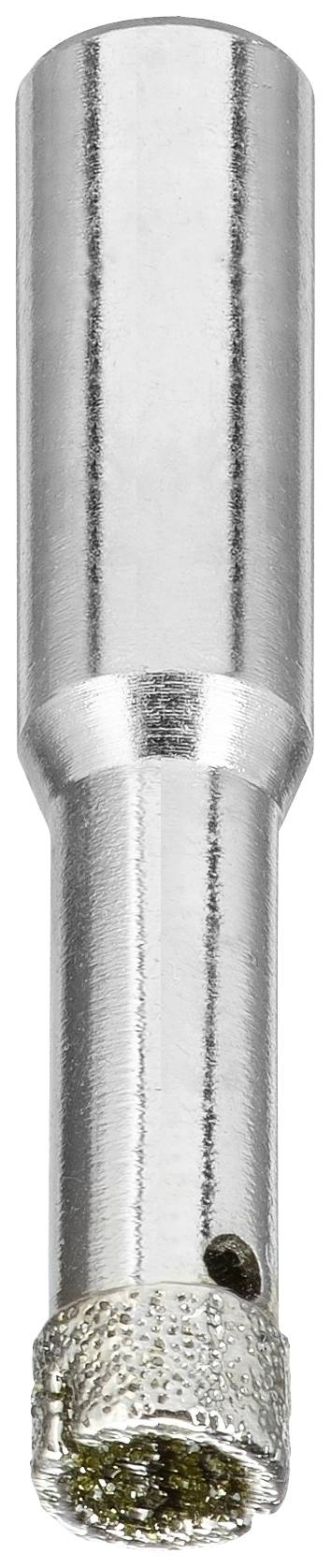 Metallbohrer mit zylindrischem Schaft und diamantbeschichteter Spitze, geeignet für harte Materialien.