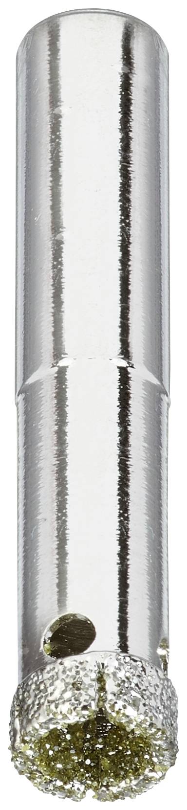 Ein diamantbeschichteter Fräser mit zylindrischem Metallkörper. Er wird häufig zur Bearbeitung oder zum Schleifen von harten Materialien verwendet.