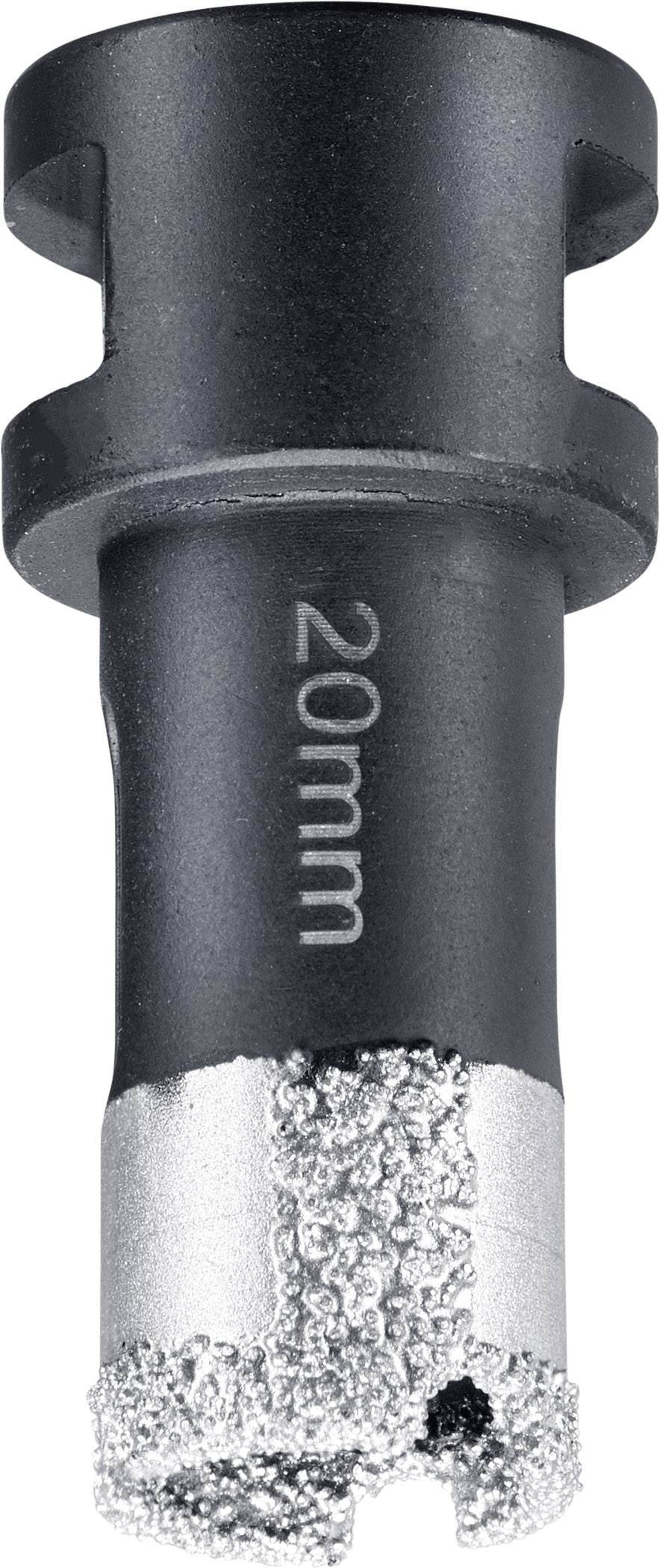 Bohraufsatz mit diamantbeschichteter Spitze und '20 mm'-Aufschrift; verwendet für präzises Bohren in harte Materialien.