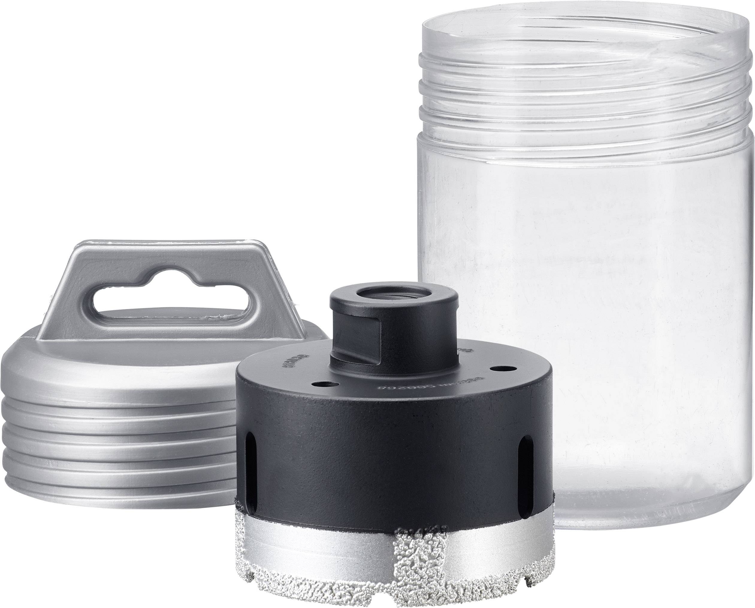 Trinkflasche mit abnehmbarem Deckel und einem schwarzen Aufsatz; transparentes, zylindrisches Design geeignet für Outdoor-Aktivitäten.