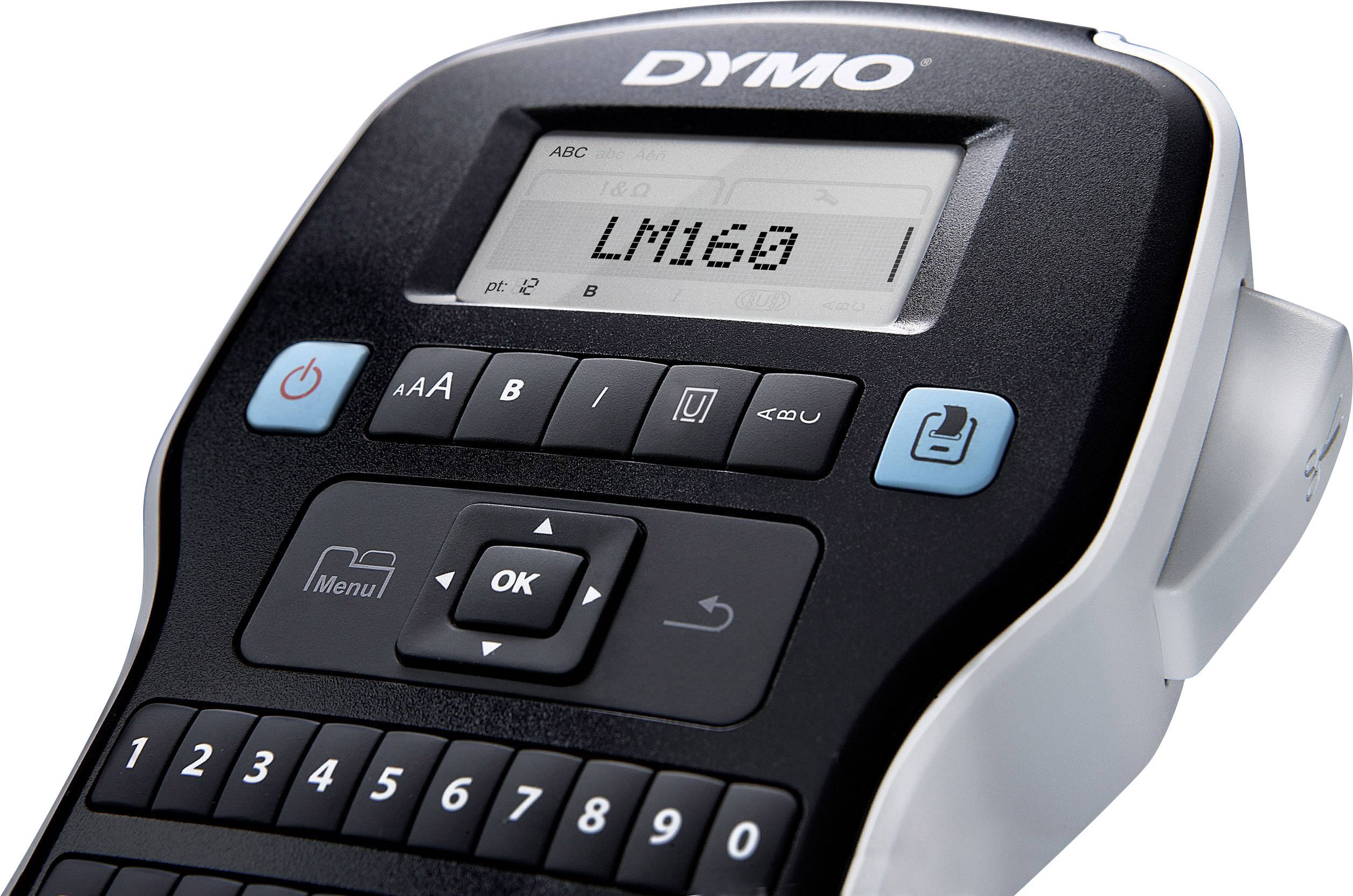 DYMO LabelManager 160 Value Pack QWERTY Beschriftungsgerät Geeignet für Schriftband: D1 6 mm, 9 mm, 12mm