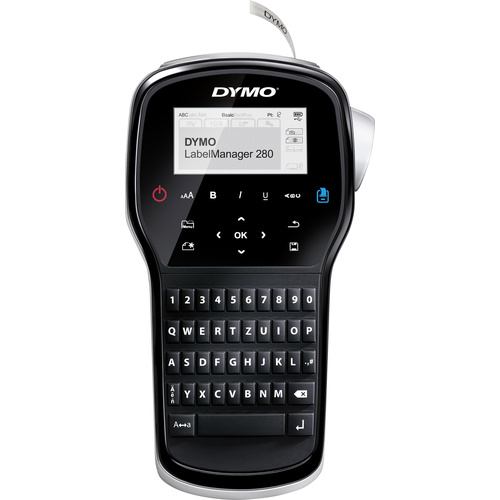 DYMO LabelManager 280P Qwerty Beschriftungsgerät Geeignet für Schriftband: D1 6 mm, 9 mm, 12 mm