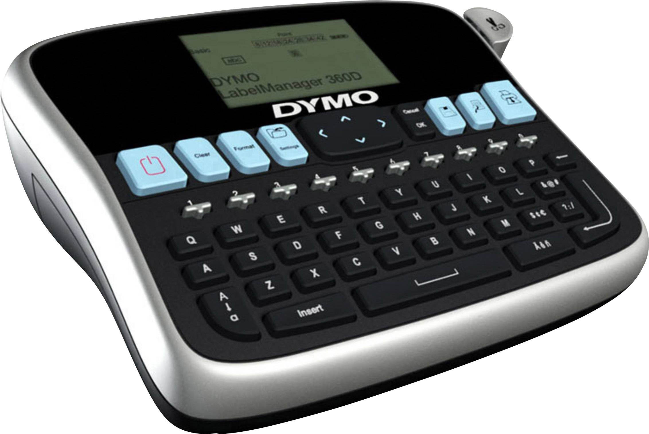 DYMO LabelManager 360D Qwerty Beschriftungsgerät Geeignet für Schriftband: D1 6 mm, 9 mm, 12 mm, 19 mm