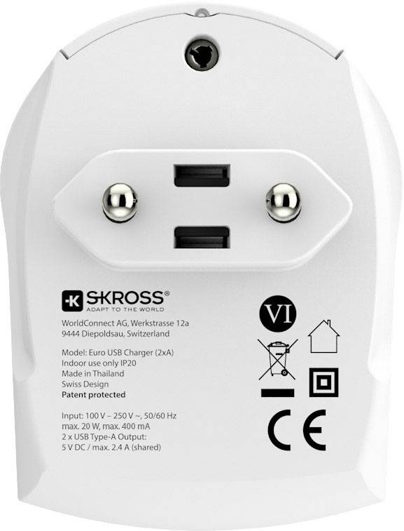 Skross 1.302421 Reiseladeadapter