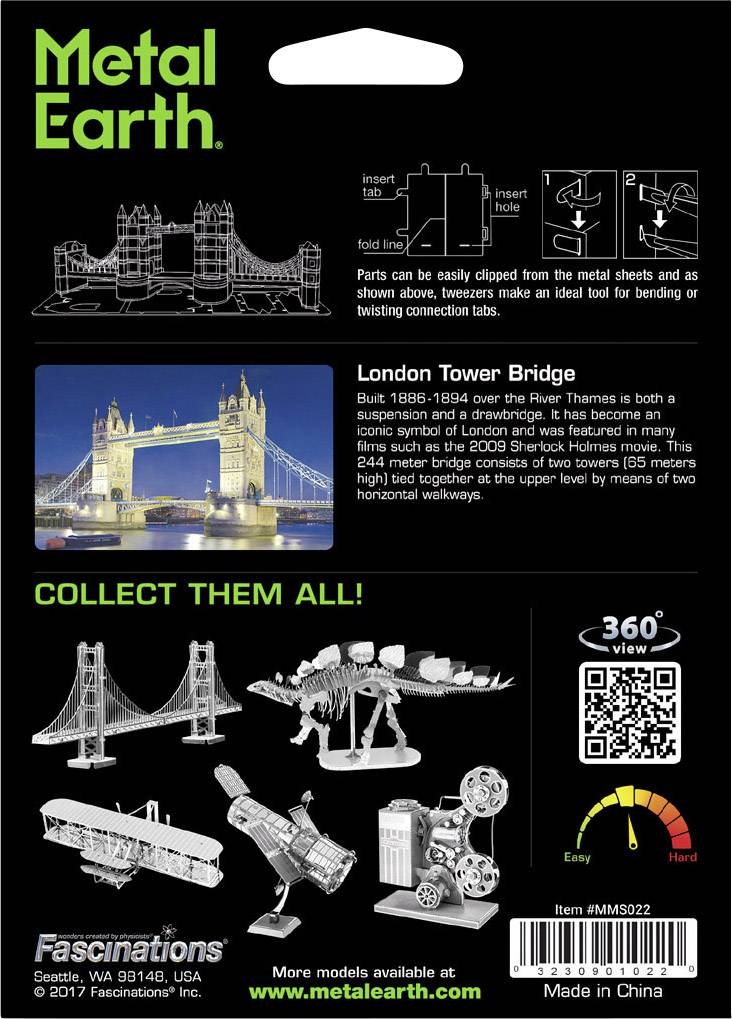 Metal Earth London Tower Bridge Metallbausatz