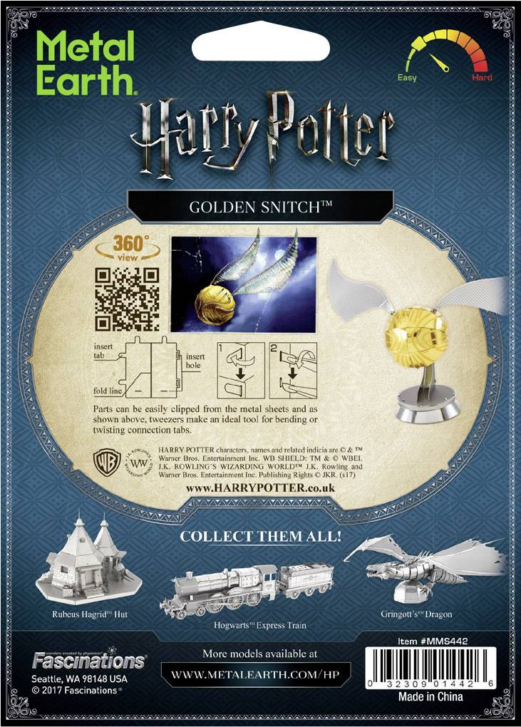 Metal Earth Harry Potter Golden Snitch Metallbausatz