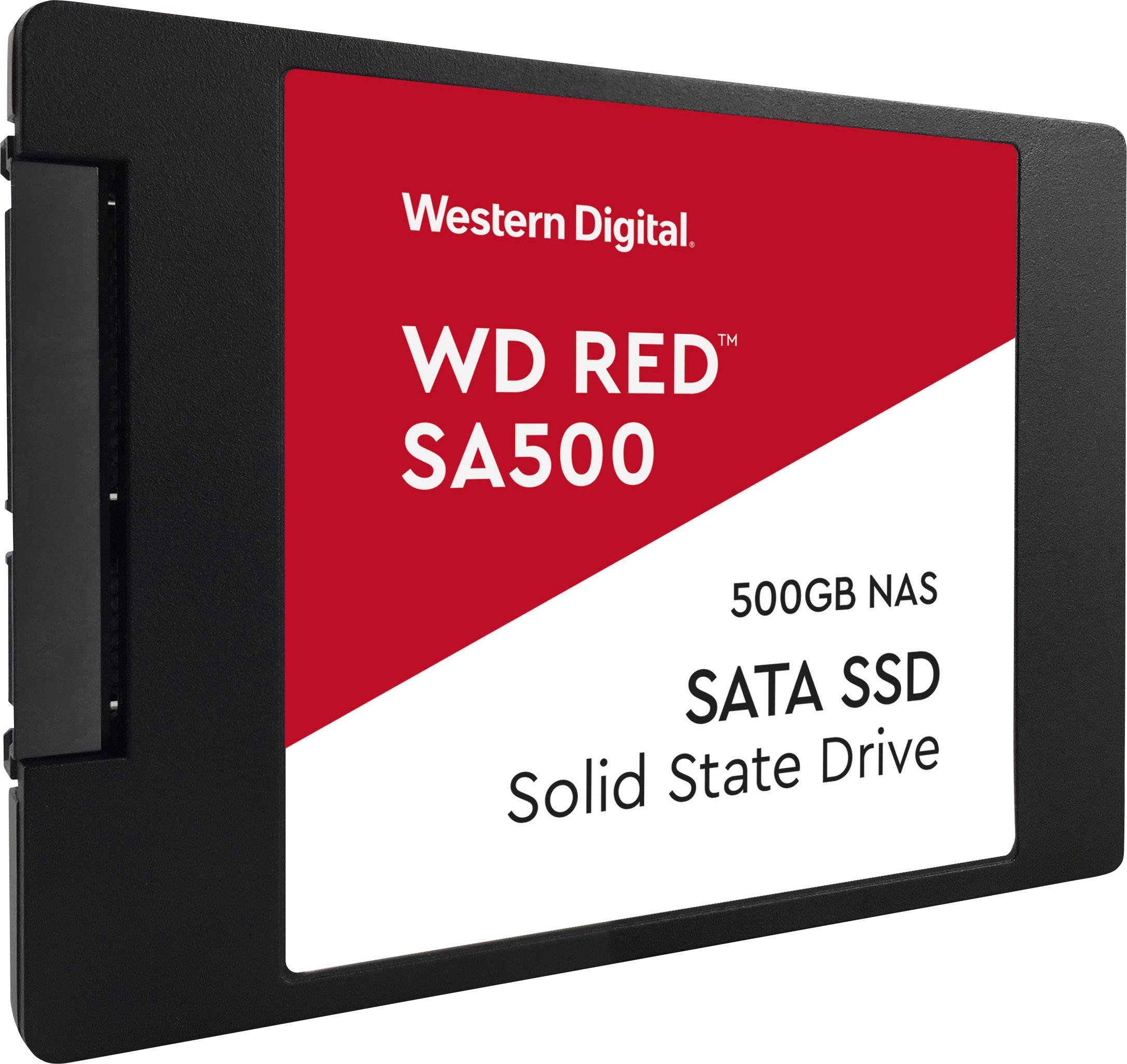 Festplatte 'Western Digital WD Red SA500' mit 500 GB Speicher, speziell für NAS ausgelegt.