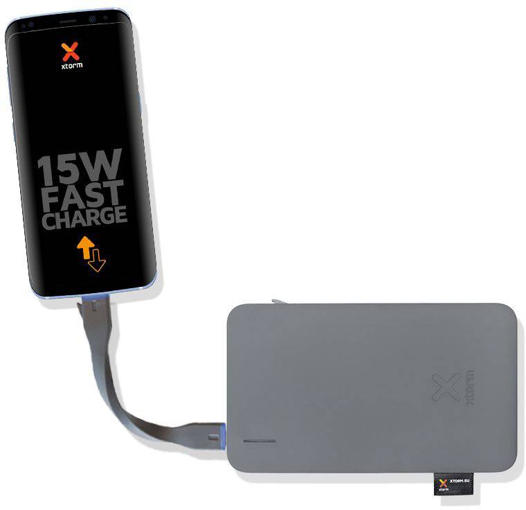 Xtorm by A-Solar Hubble Powerbank 6000 mAh LiPo USB-C™ Grau, Weiß Statusanzeige