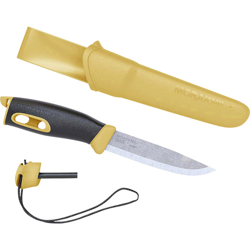 MoraKniv Companion-Spark 13573 Outdoormesser mit Messerscheide, mit Feuerstarter Gelb
