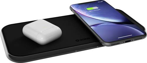 Induktions-Ladegerät 2000mA Dual qi ZEDC04B Ausgänge Induktionslade-Standard Schwarz