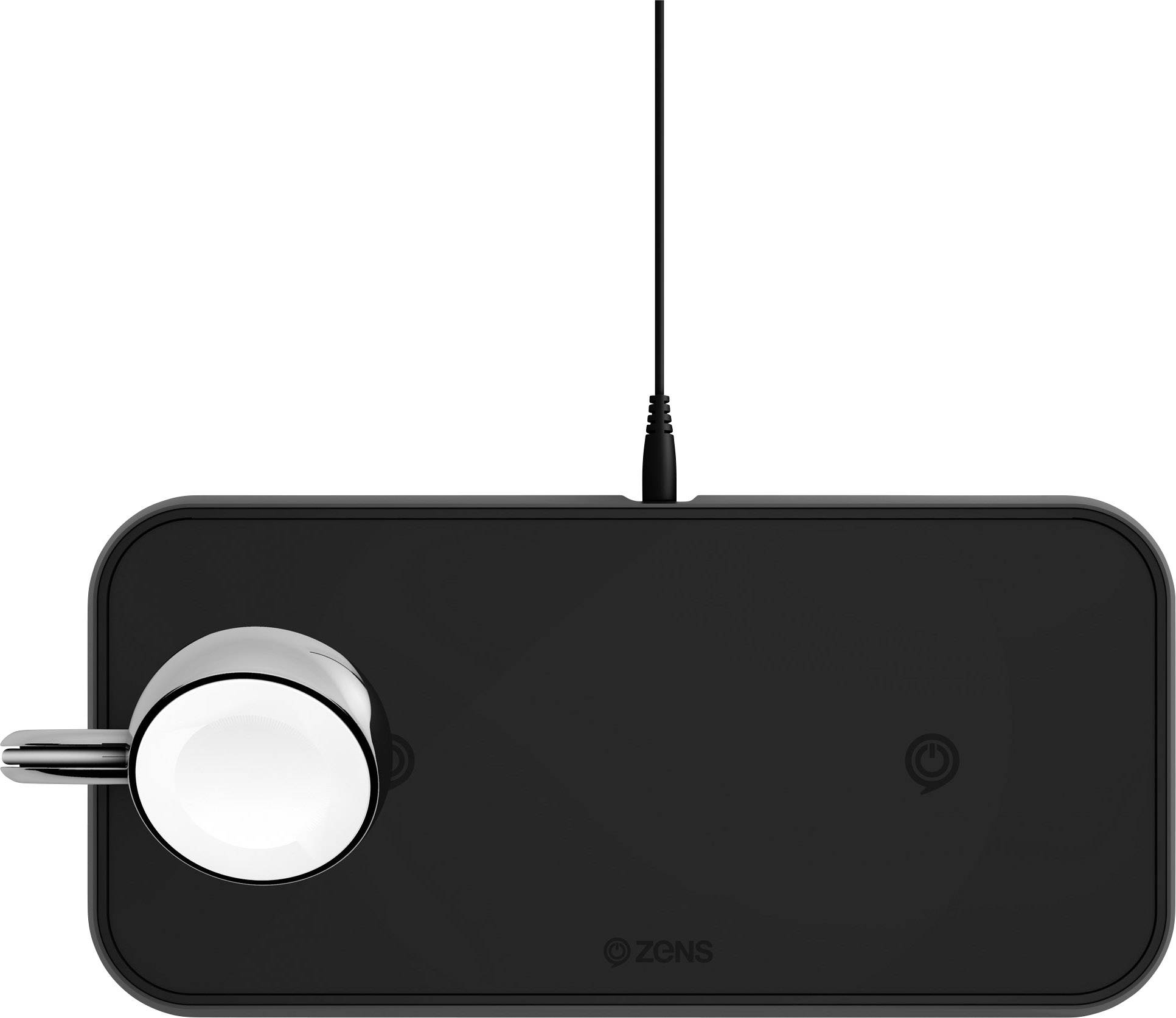ZENS Induktions-Ladegerät Dual qi Apple-Watch ZEDC05B Ausgänge Induktionslade-Standard Schwarz