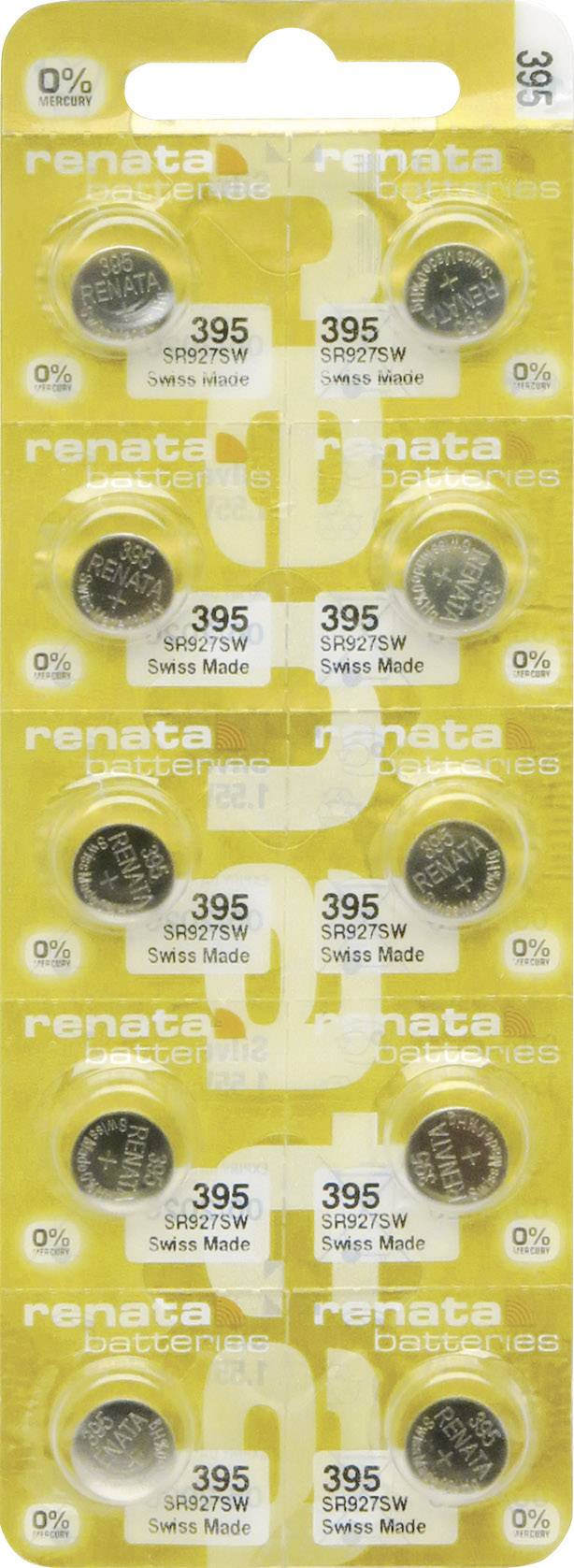 Renata Knopfzelle 395 10 St. 55 mAh