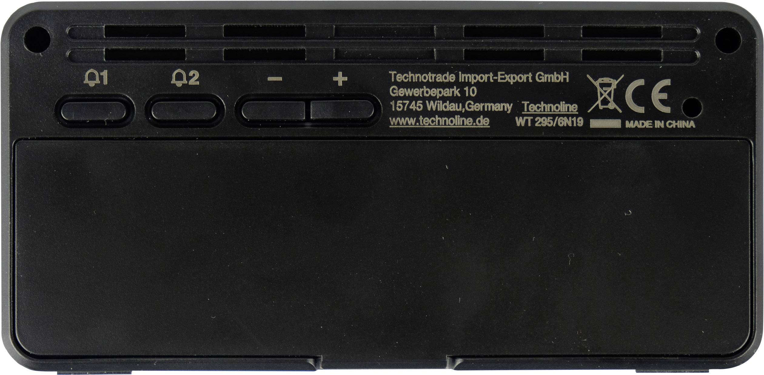 Techno Line WT295 Funk Wecker Schwarz Alarmzeiten 2