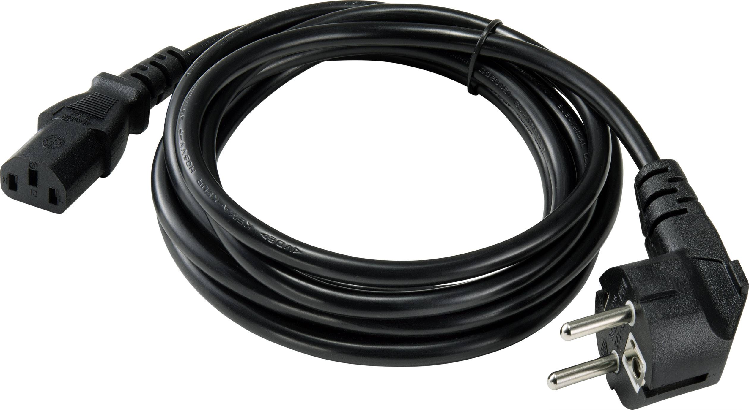 Sygonix SY-5043450 Kaltgeräte Anschlusskabel Schwarz 3.00m