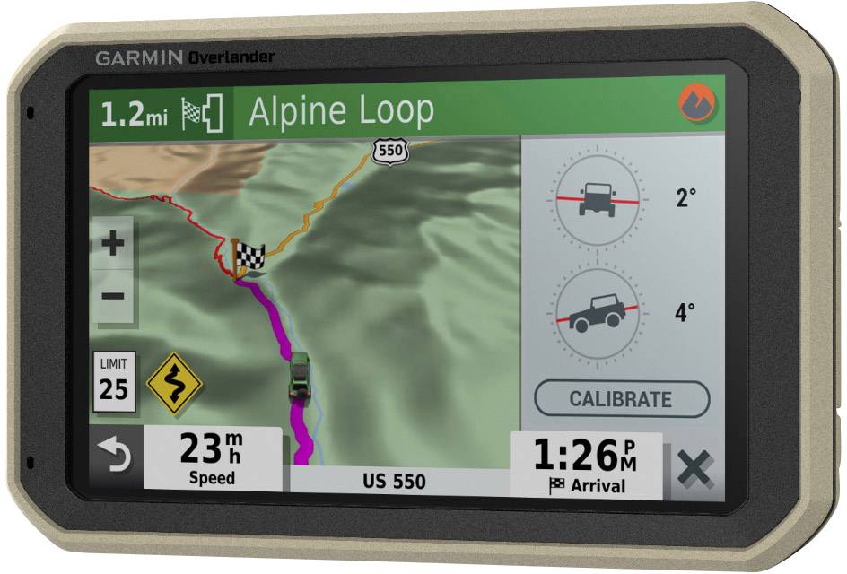 Garmin Overlander Navi All-Terrain 17.8 cm 7 Zoll Südafrika, Nordafrika, Naher Osten, Europa, Weltweite topografische Karten als Download