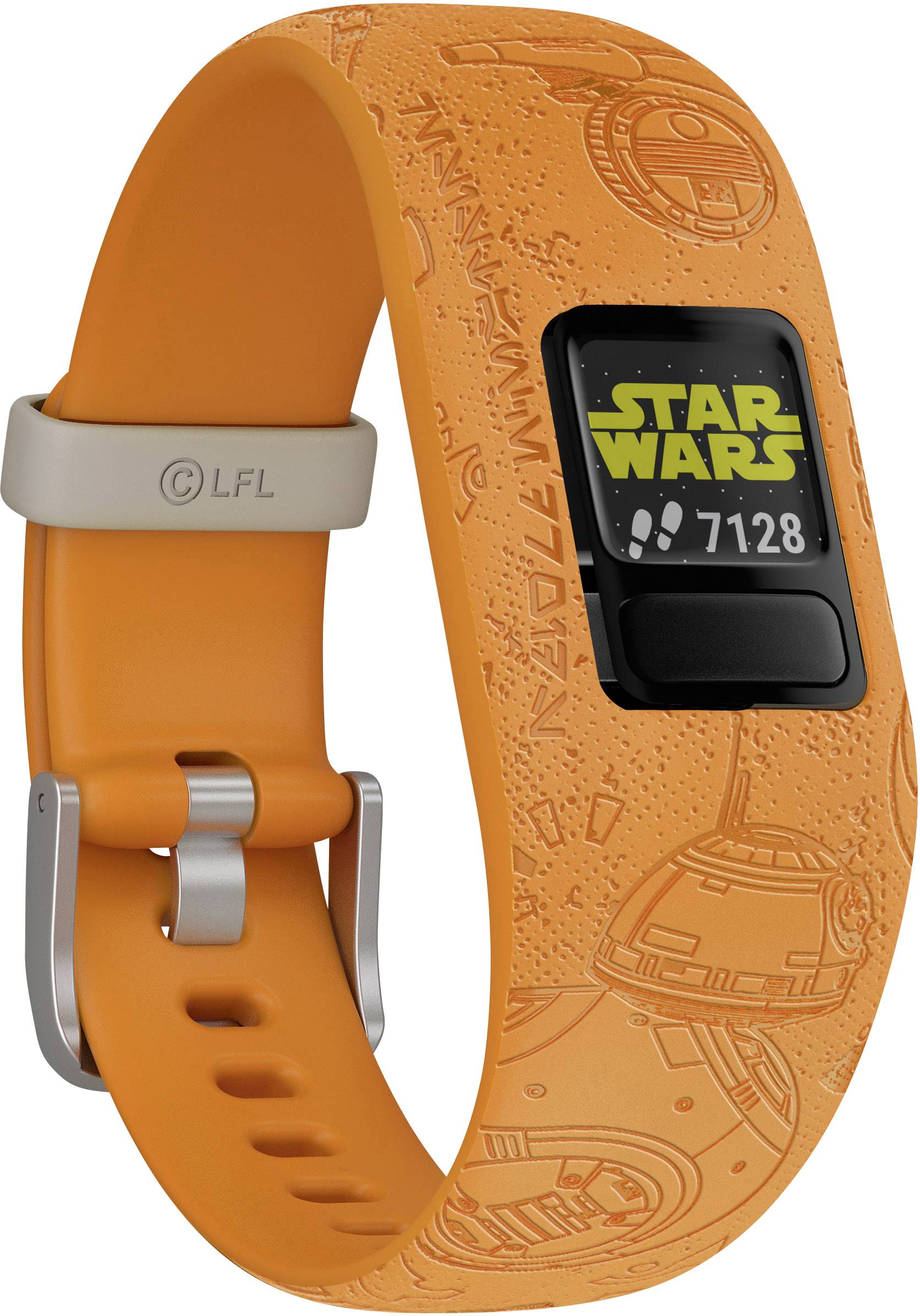 Garmin VIVOFIT JR. 2 Star Wars helle Seite der Macht Kinderarmbanduhr Orange