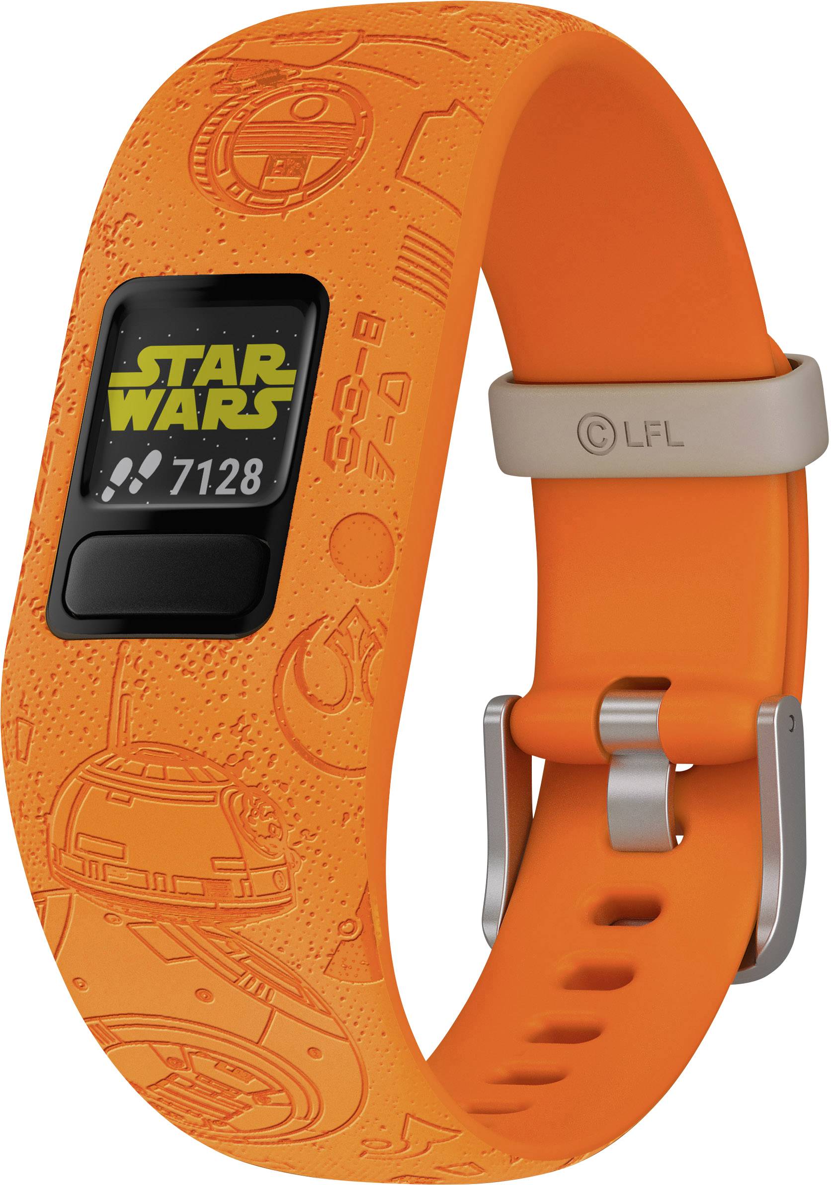 Garmin VIVOFIT JR. 2 Star Wars helle Seite der Macht Kinderarmbanduhr Orange