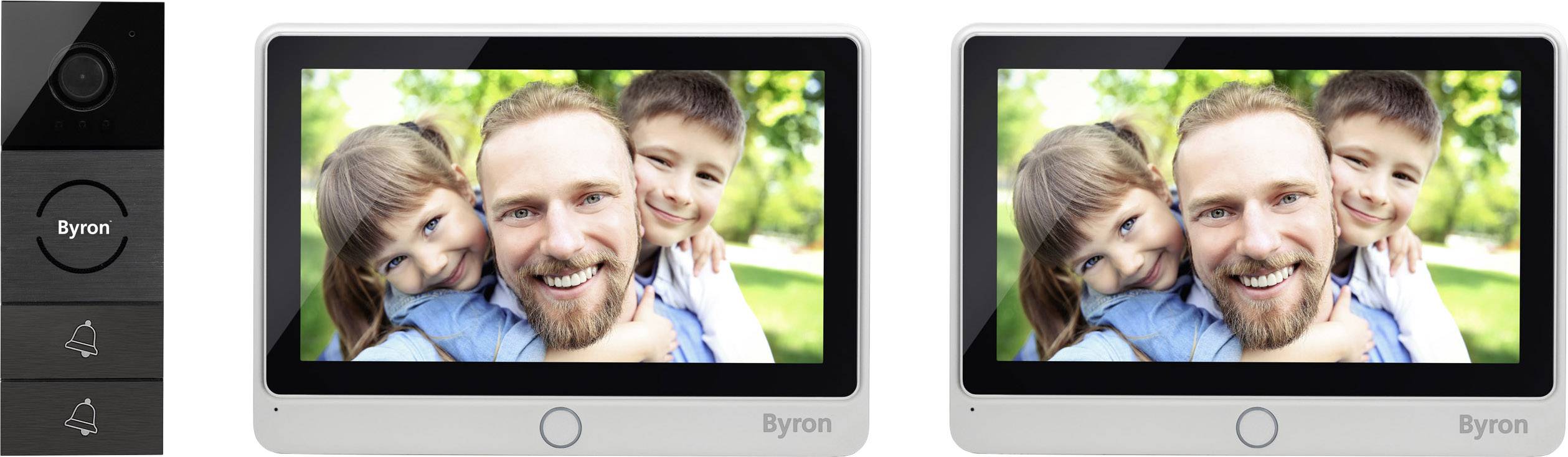 Byron Video-Türsprechanlage Kabelgebunden, 2-Draht Komplett-Set